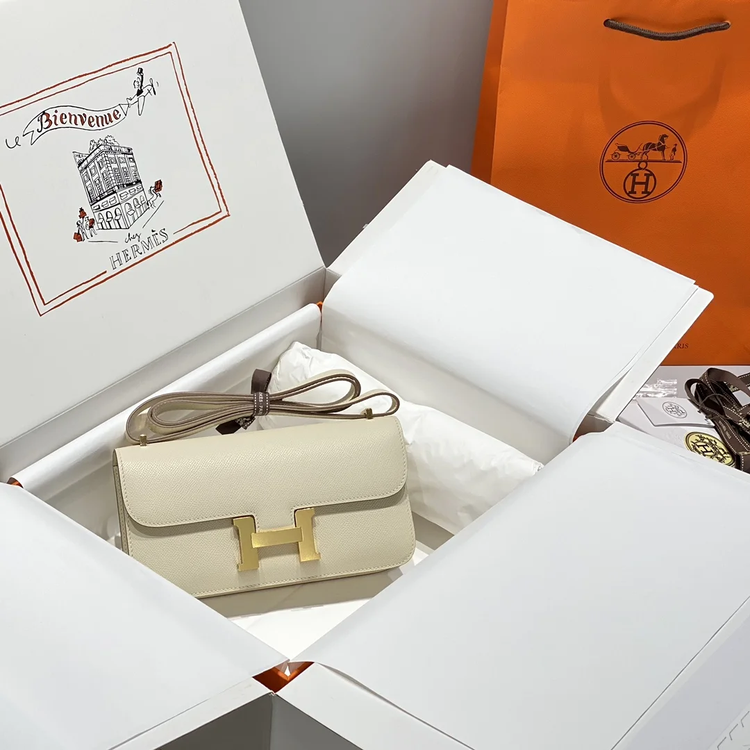 HERMES Shoulder Bags Leather (Beige-Gold) 24X12X4CM A100202608090543