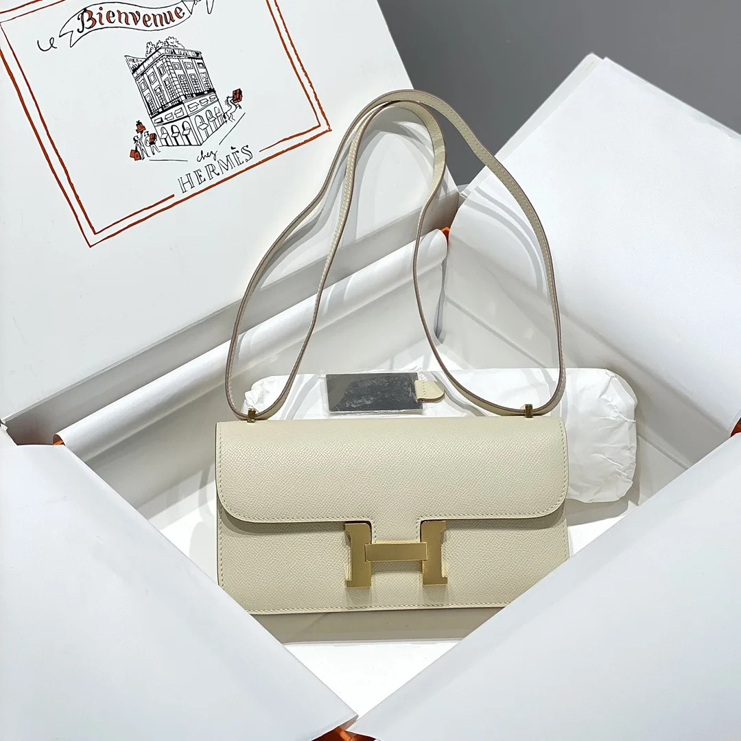 HERMES Shoulder Bags Leather (Beige-Gold) 24X12X4CM A100202608090543 - Image 2