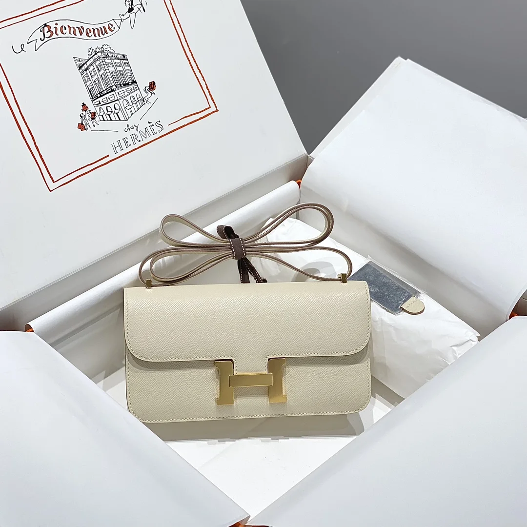 HERMES Shoulder Bags Leather (Beige-Gold) 24X12X4CM A100202608090543 - Image 3
