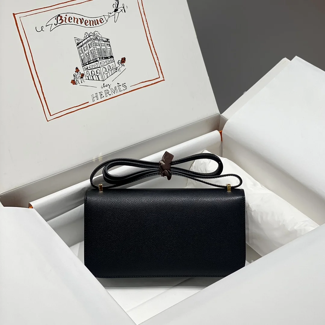 HERMES Shoulder Bags Leather (Black-Silver) 24X12X4CM A100202608090534 - Image 3
