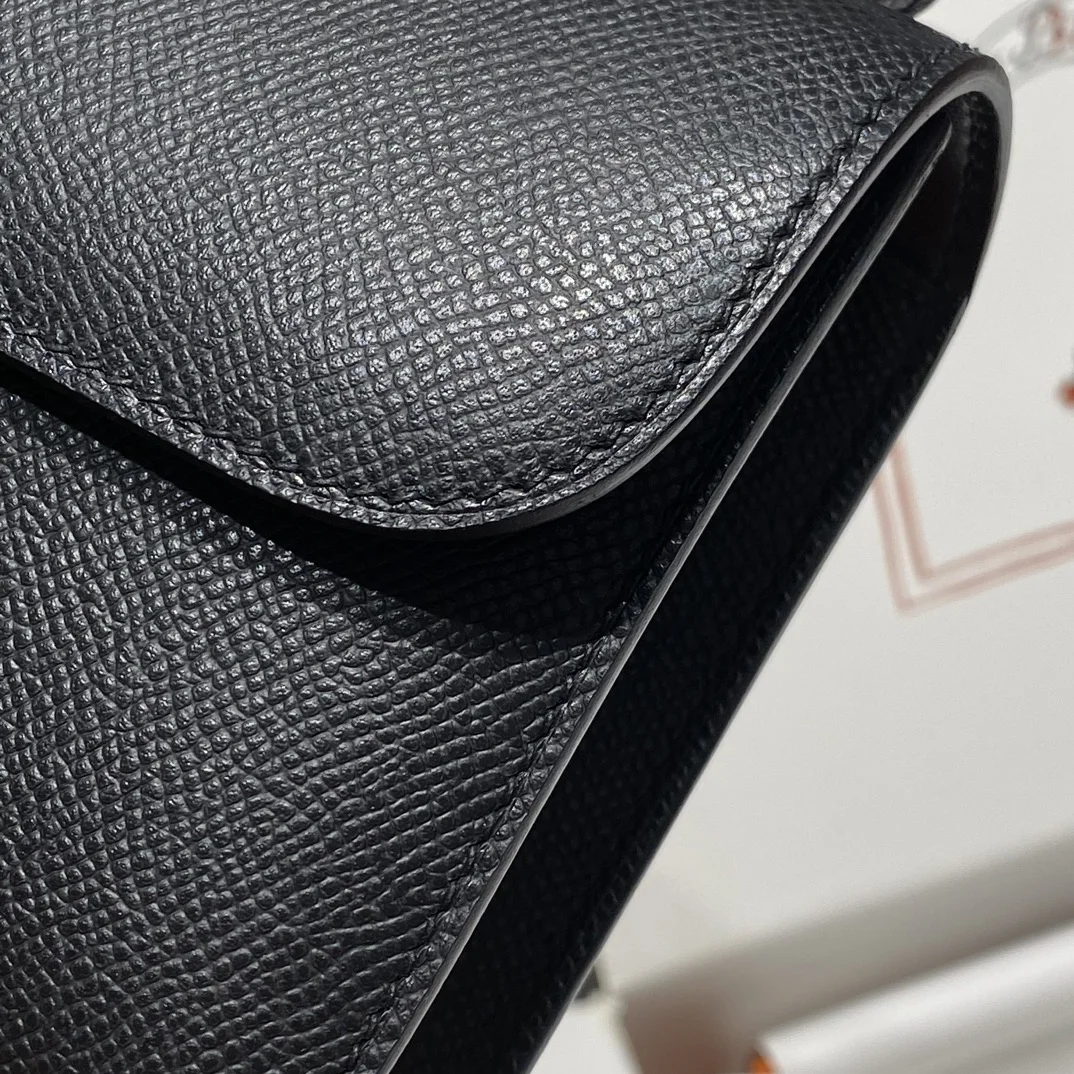 HERMES Shoulder Bags Leather (Black-Silver) 24X12X4CM A100202608090534 - Image 9
