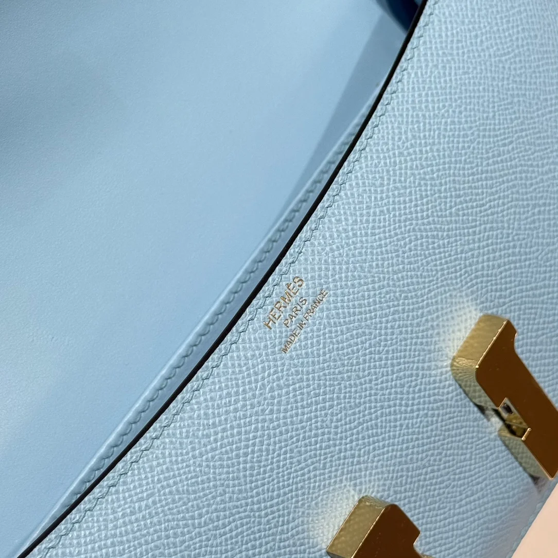 HERMES Shoulder Bags Leather (Blue-Gold) 24X12X4CM A100202608090516 - Image 4