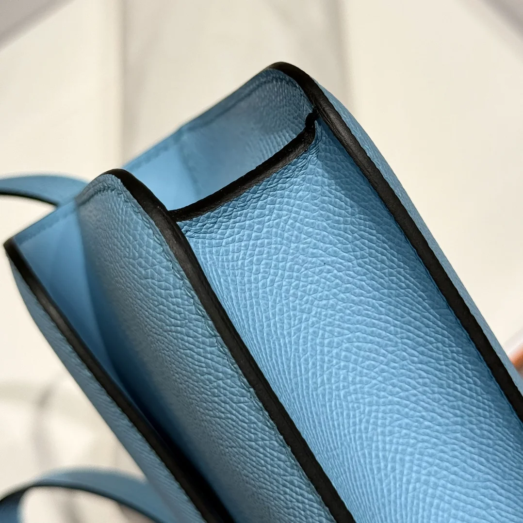 HERMES Shoulder Bags Leather (Blue-Gold) 24X12X4CM A100202608090516 - Image 8