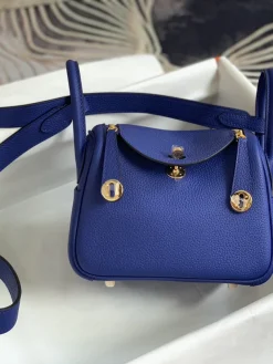 HERMES Shoulder Bags Leather (Blue-Gold) H50202608090369