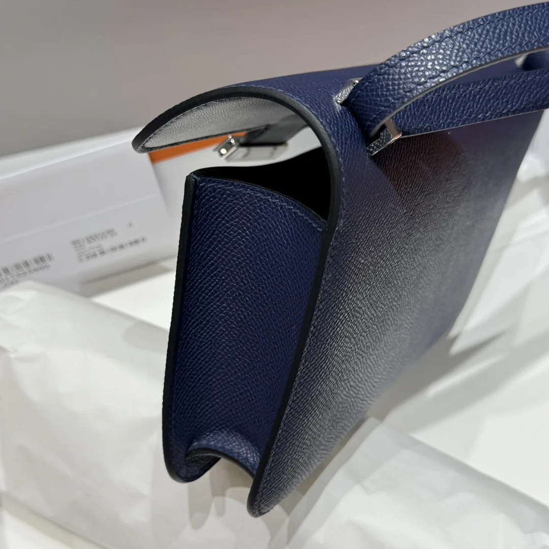 HERMES Shoulder Bags Leather (Blue-Silver) 24X12X4CM A100202608090523 - Image 3
