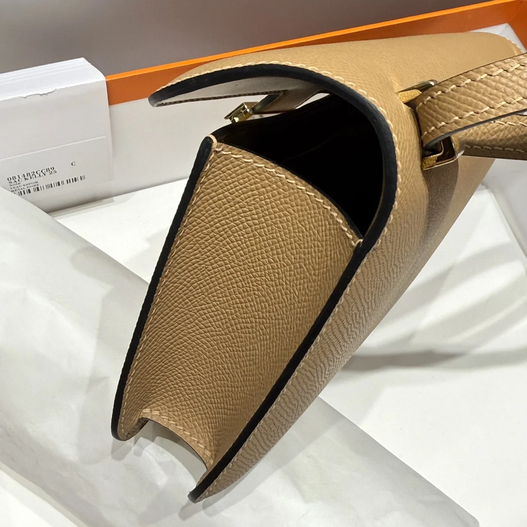 HERMES Shoulder Bags Leather (Brown-Gold) 24X12X4CM A100202608090514 - Image 3