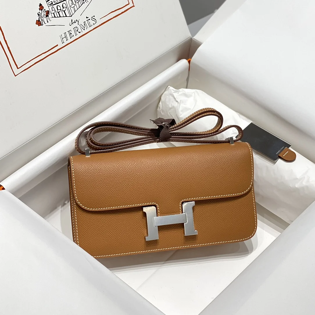 HERMES Shoulder Bags Leather (Brown-Silver) 24X12X4CM A100202608090537 - Image 2