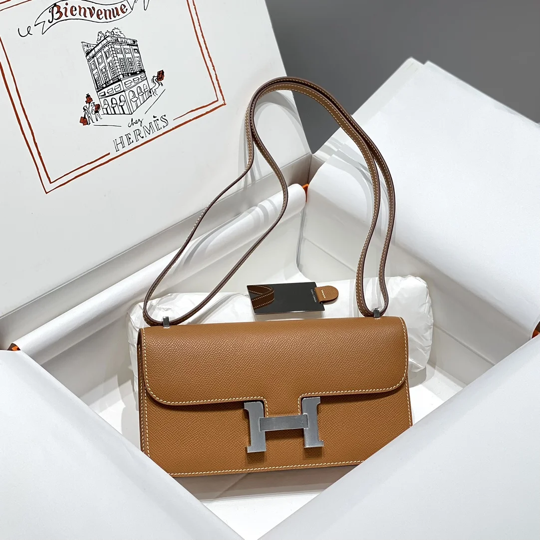 HERMES Shoulder Bags Leather (Brown-Silver) 24X12X4CM A100202608090537 - Image 4