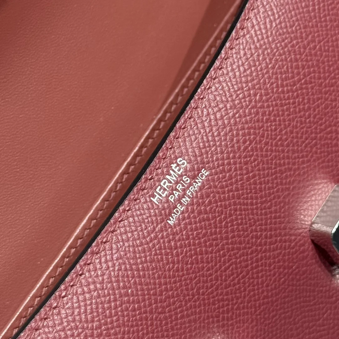 HERMES Shoulder Bags Leather (Burgundy-Silver) 24X12X4CM A100202608090529 - Image 5