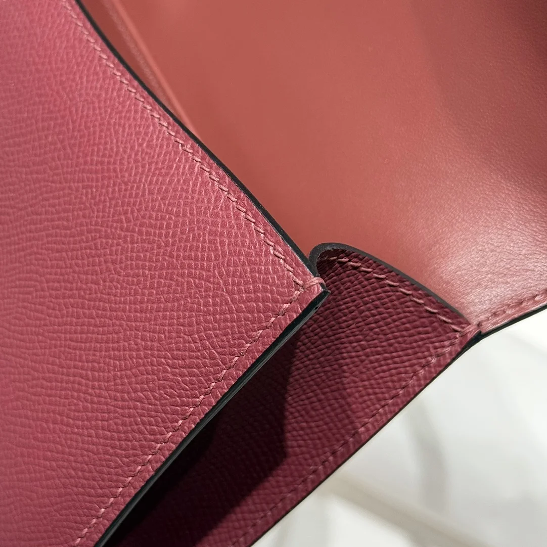 HERMES Shoulder Bags Leather (Burgundy-Silver) 24X12X4CM A100202608090529 - Image 7