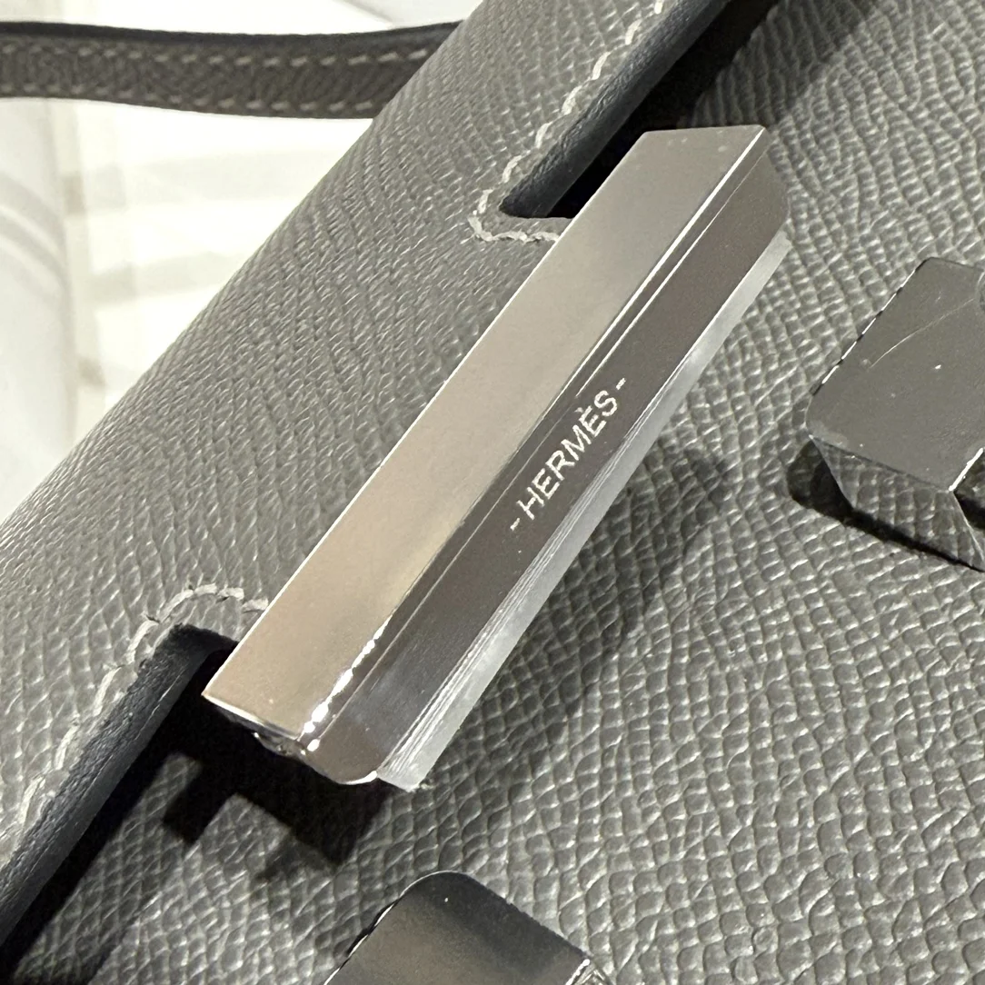 HERMES Shoulder Bags Leather (Gray-Silver) 24X12X4CM A100202608090518 - Image 6