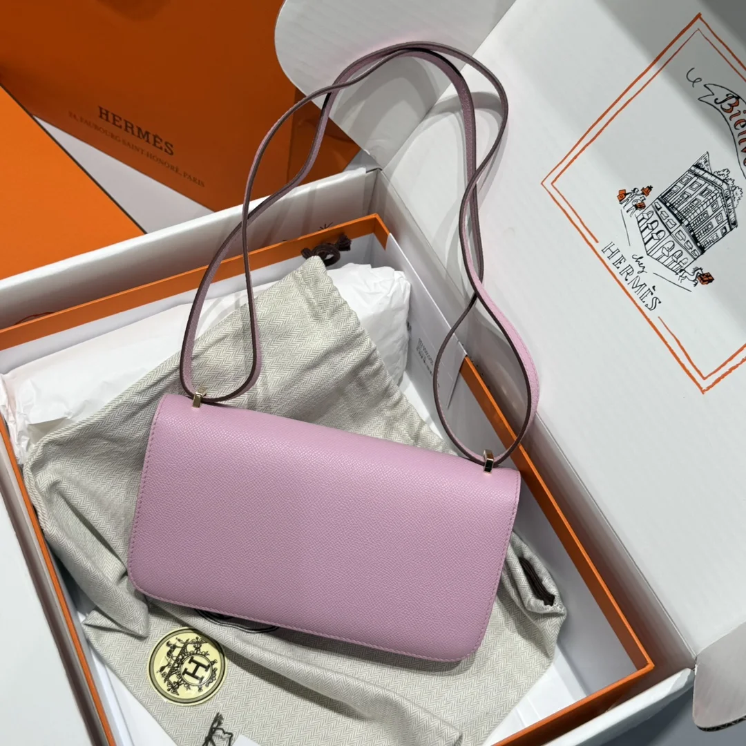 HERMES Shoulder Bags Leather (Pink-Gold) 24X12X4CM A100202608090528 - Image 2