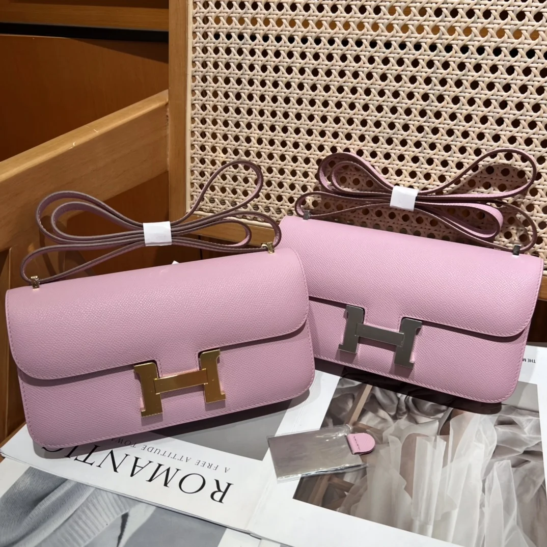 HERMES Shoulder Bags Leather (Pink-Gold) One Size A100202608090503