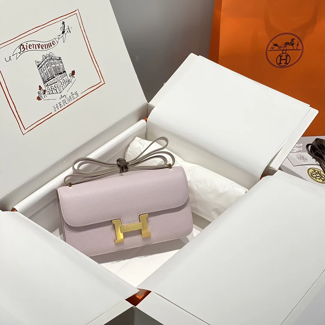 HERMES Shoulder Bags Leather (Pink-Gold) One Size A100202608090547