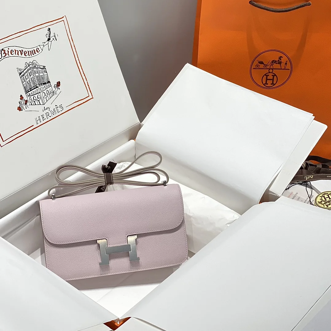 HERMES Shoulder Bags Leather (Pink-Silver) One Size A100202608090546