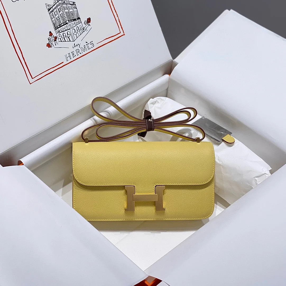 HERMES Shoulder Bags Leather (Yellow-Gold) 24X12X4CM A100202608090541 - Image 2