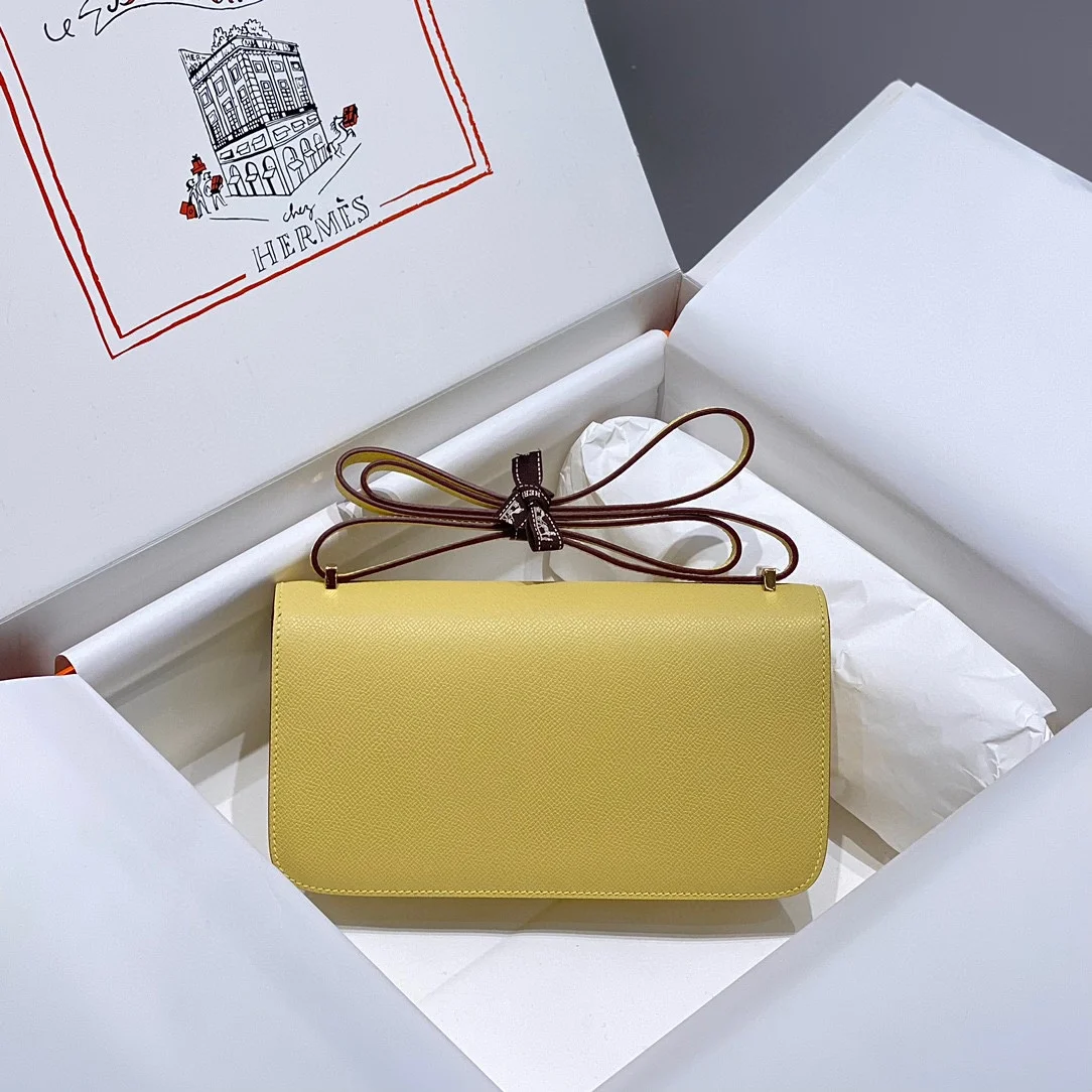 HERMES Shoulder Bags Leather (Yellow-Gold) 24X12X4CM A100202608090541 - Image 3