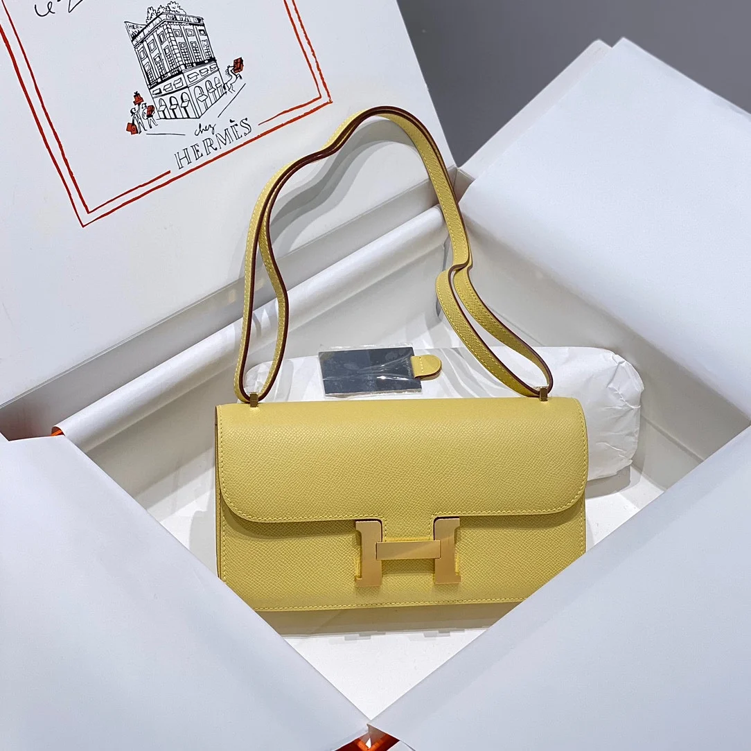 HERMES Shoulder Bags Leather (Yellow-Gold) 24X12X4CM A100202608090541 - Image 4