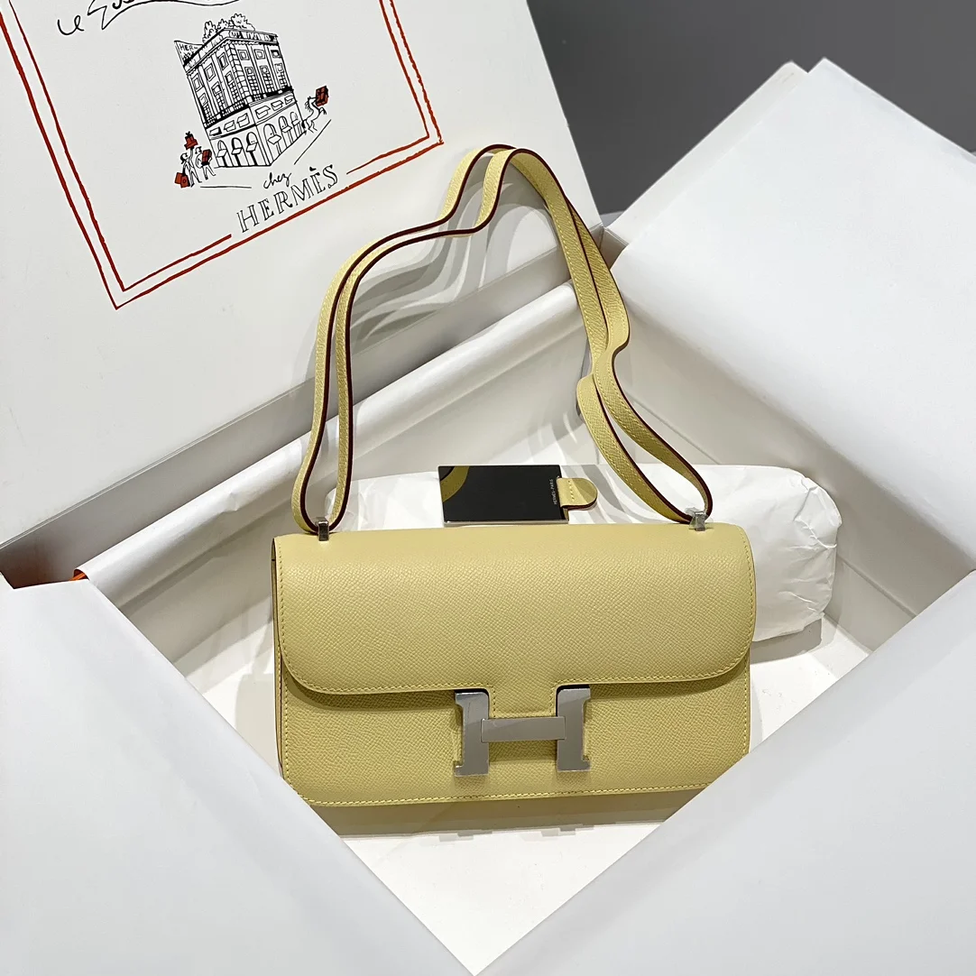 HERMES Shoulder Bags Leather (Yellow-Silver) 24X12X4CM A100202608090539 - Image 4
