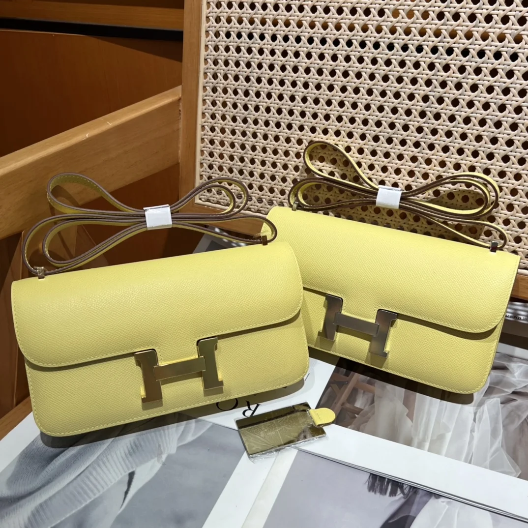 HERMES Shoulder Bags Leather (Yellow-Silver) One Size A100202608090498