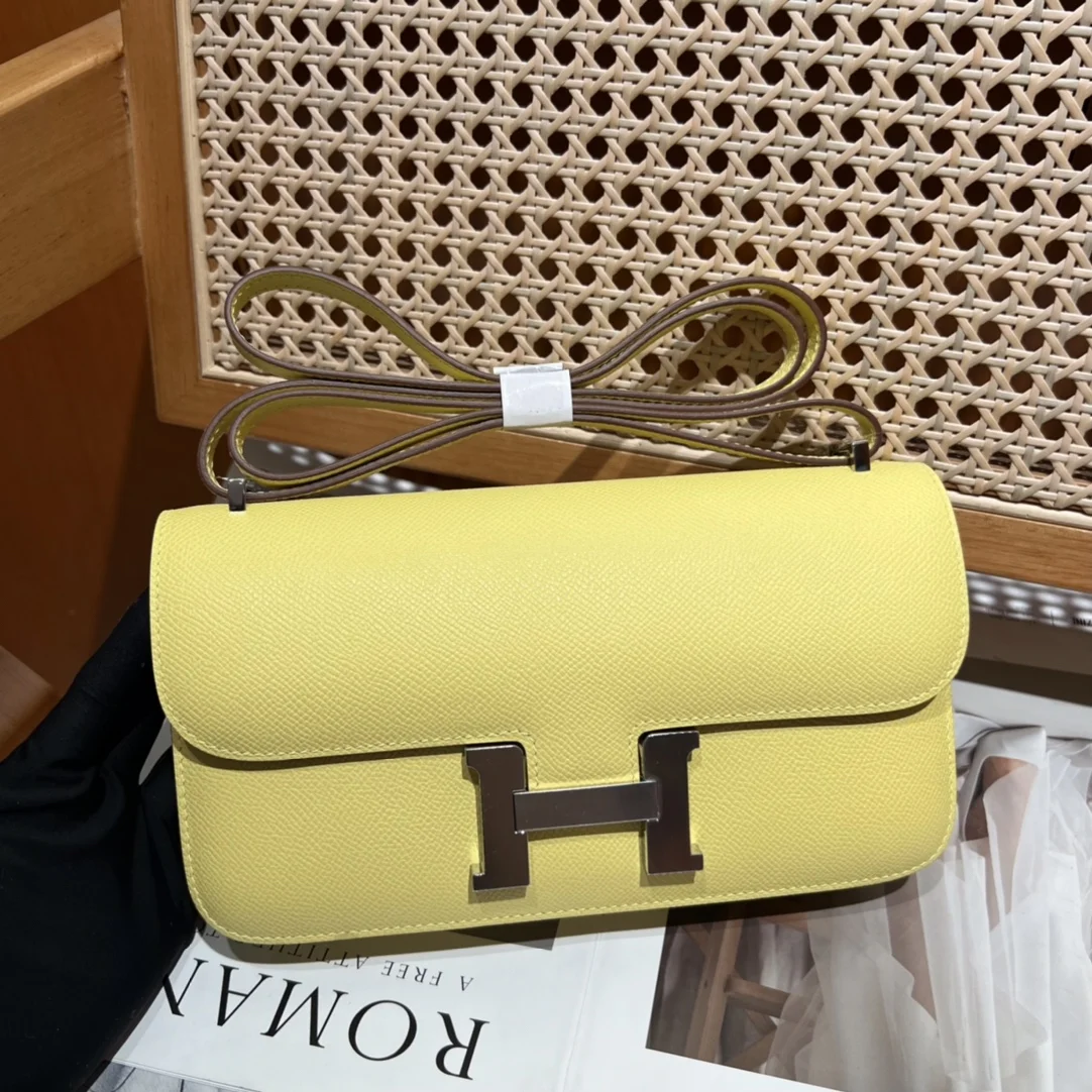HERMES Shoulder Bags Leather (Yellow-Silver) One Size A100202608090498 - Image 3