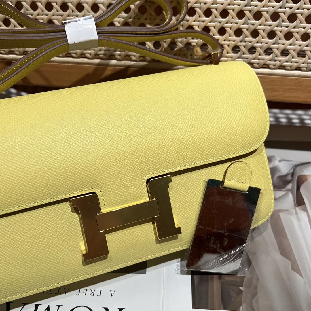 HERMES Shoulder Bags Leather (Yellow-Silver) One Size A100202608090498 - Image 4