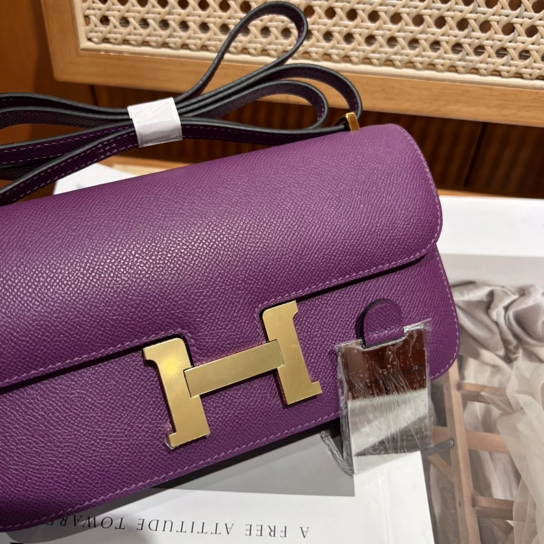 HERMES Shoulder Bags (Purple-Gold) A100202608090504 - Image 5
