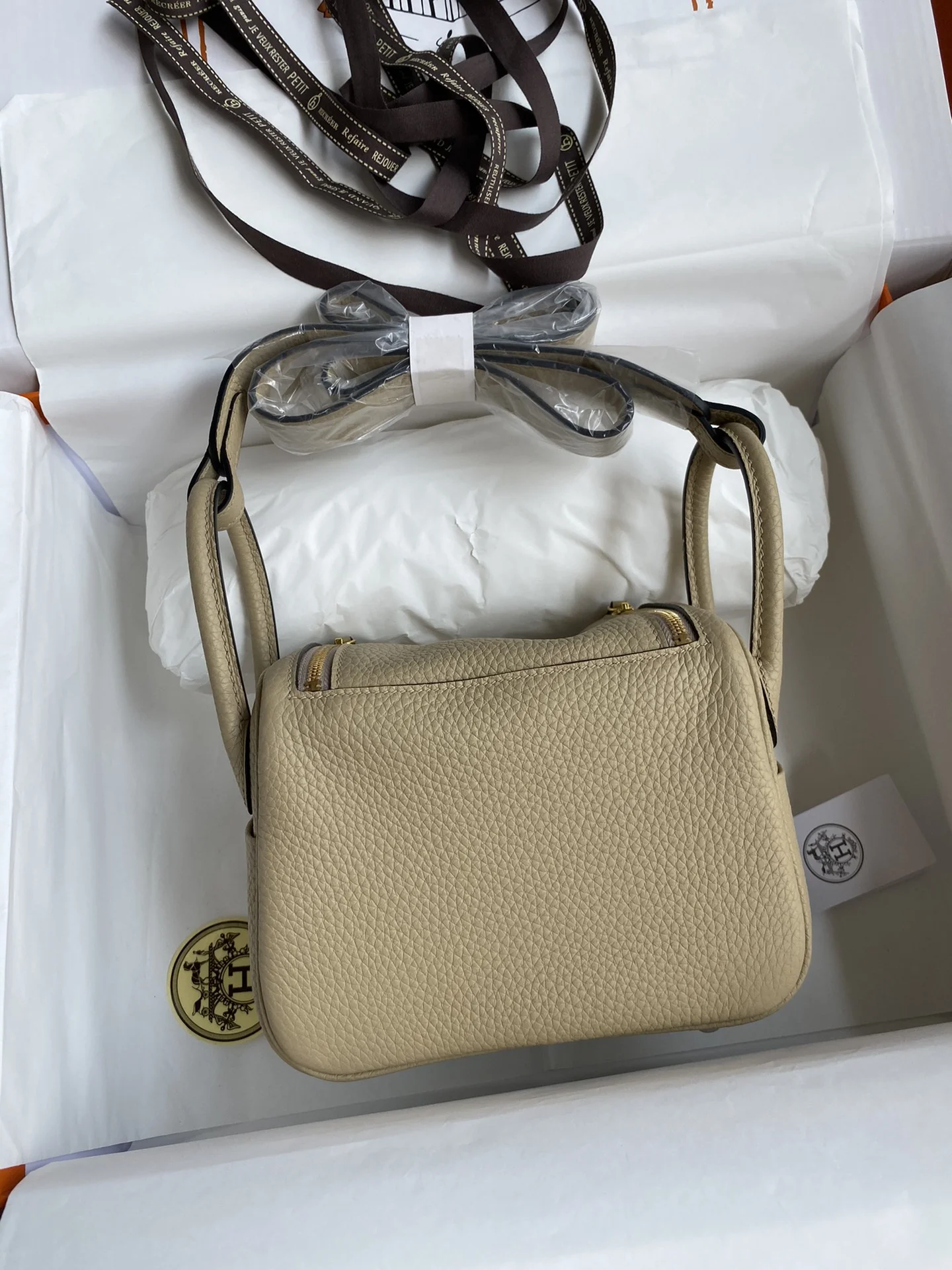 HERMES Shoulder Bags TC Leather (Beige-Gold) 19CM H50202608090413 - Image 2