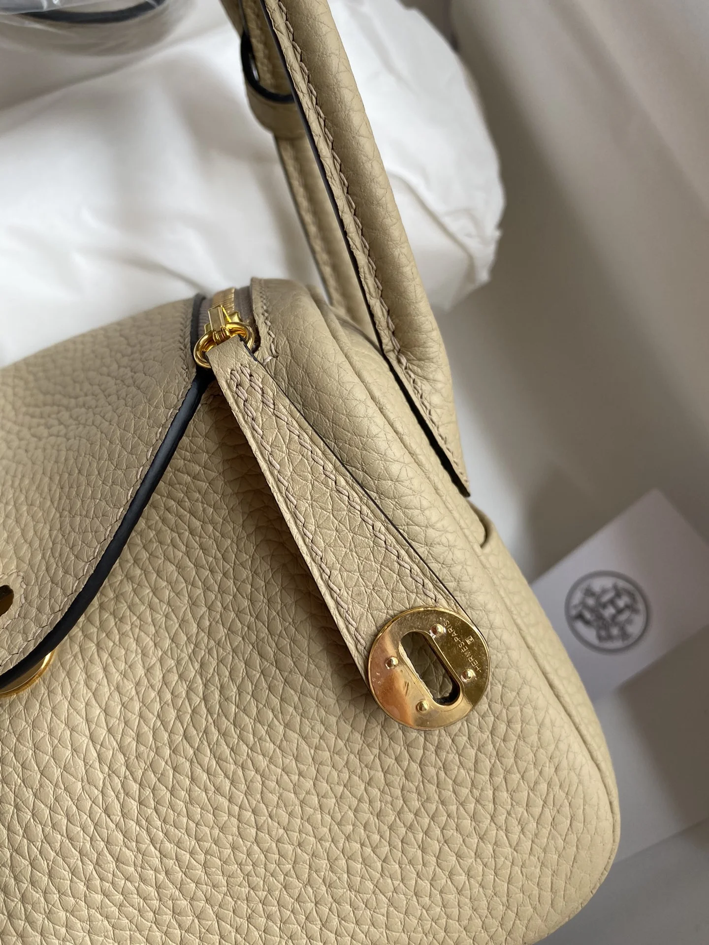 HERMES Shoulder Bags TC Leather (Beige-Gold) 19CM H50202608090413 - Image 4