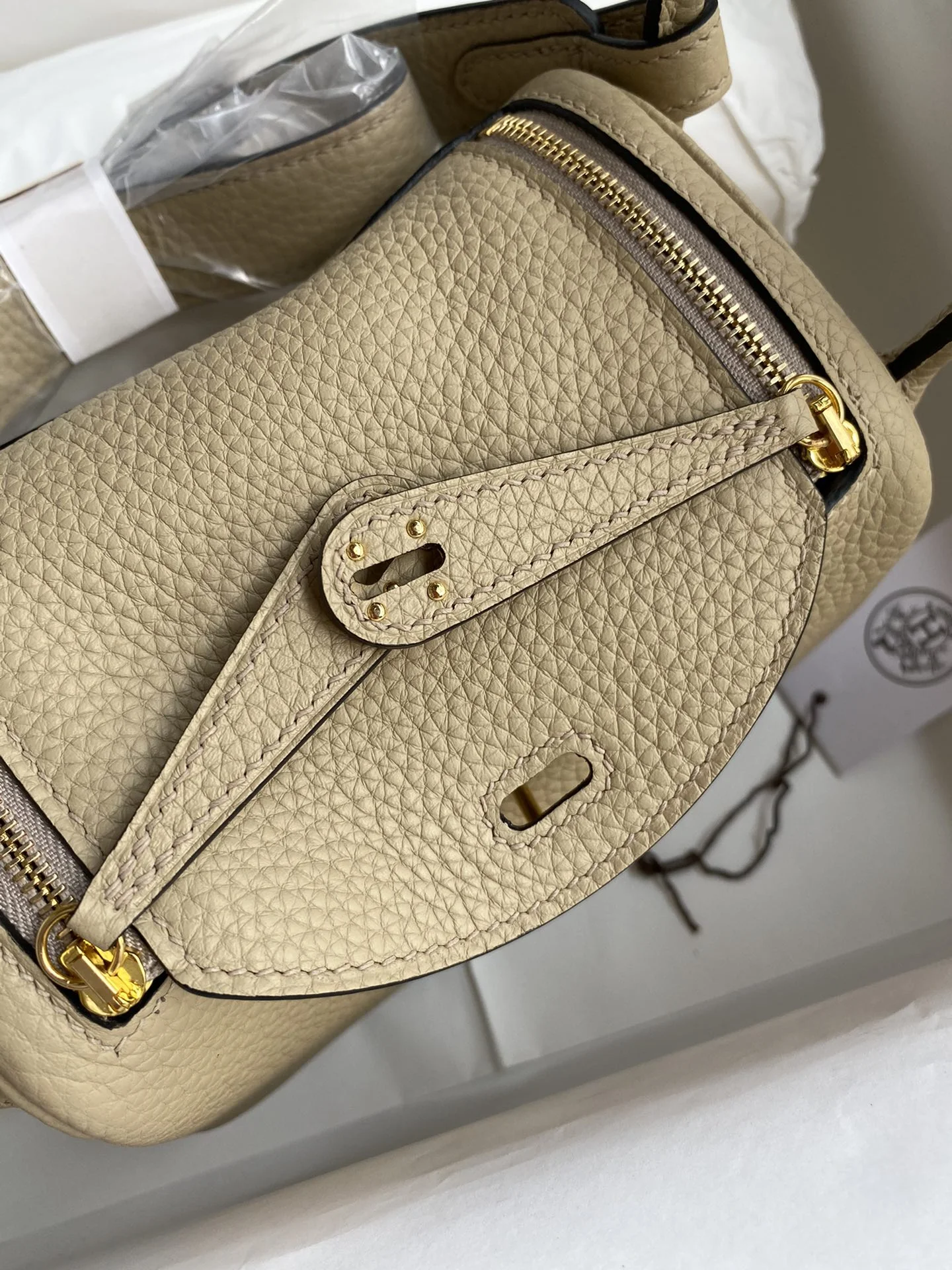 HERMES Shoulder Bags TC Leather (Beige-Gold) 19CM H50202608090413 - Image 6
