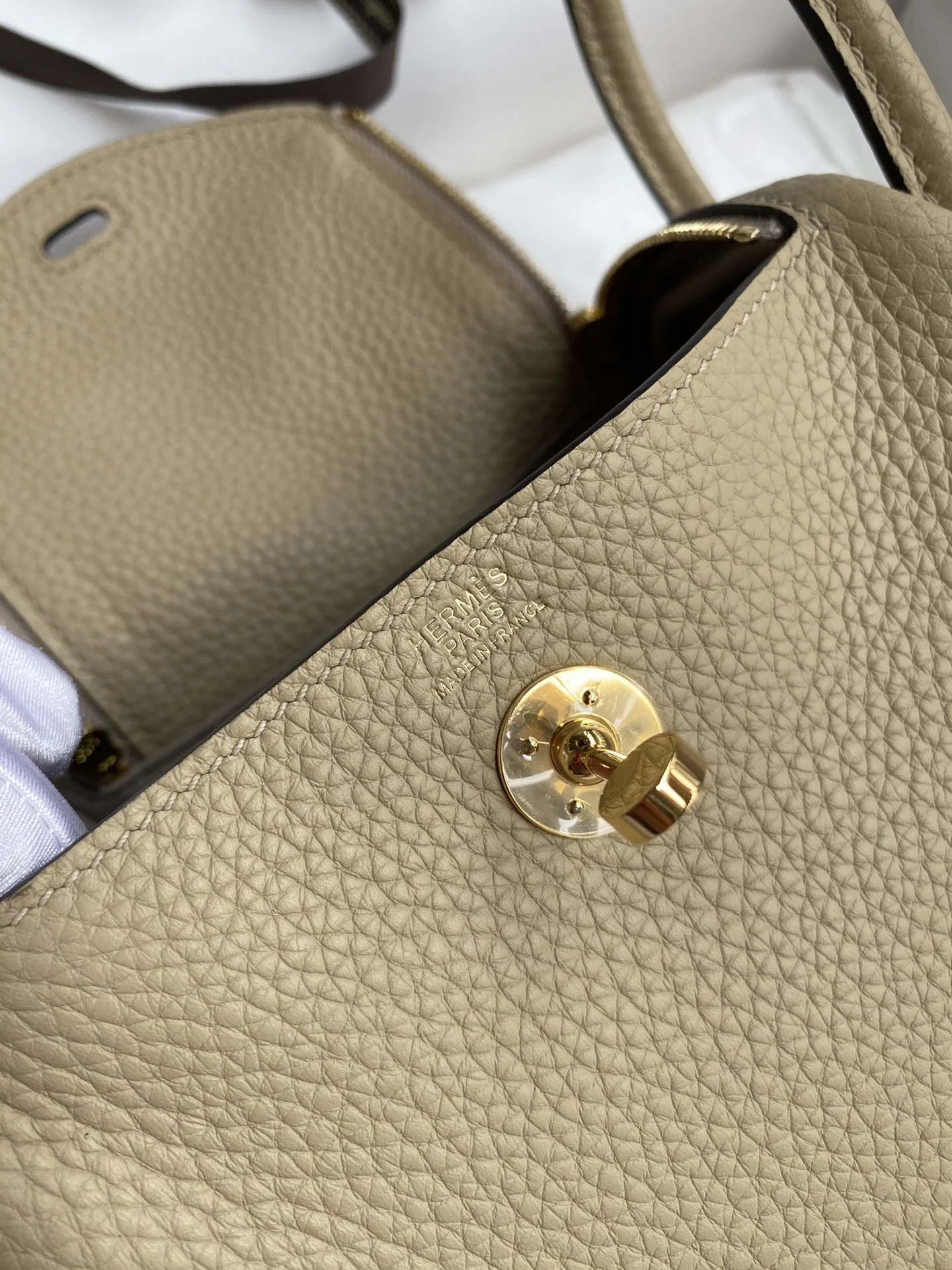 HERMES Shoulder Bags TC Leather (Beige-Gold) 19CM H50202608090413 - Image 8