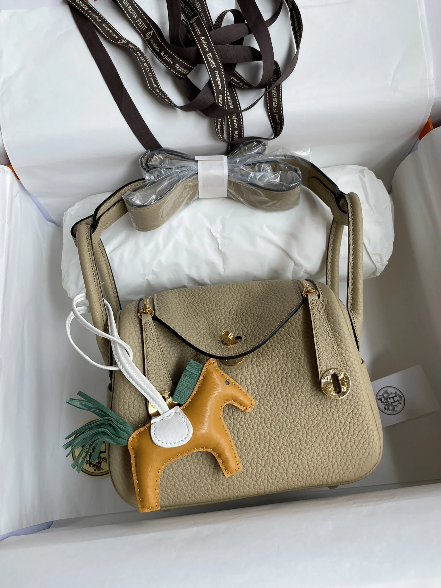 HERMES Shoulder Bags TC Leather (Beige-Gold) 19CM H50202608090413 - Image 9