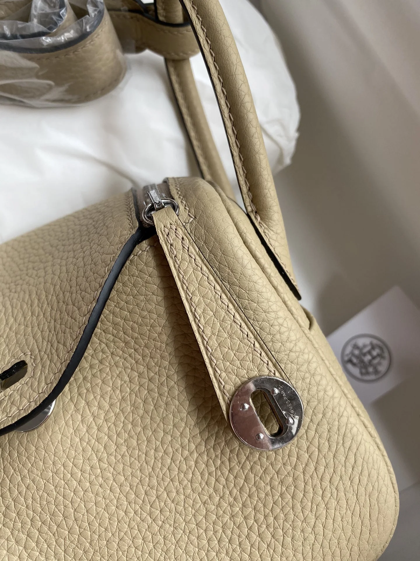 HERMES Shoulder Bags TC Leather (Beige-Silver) 19CM H50202608090414 - Image 4