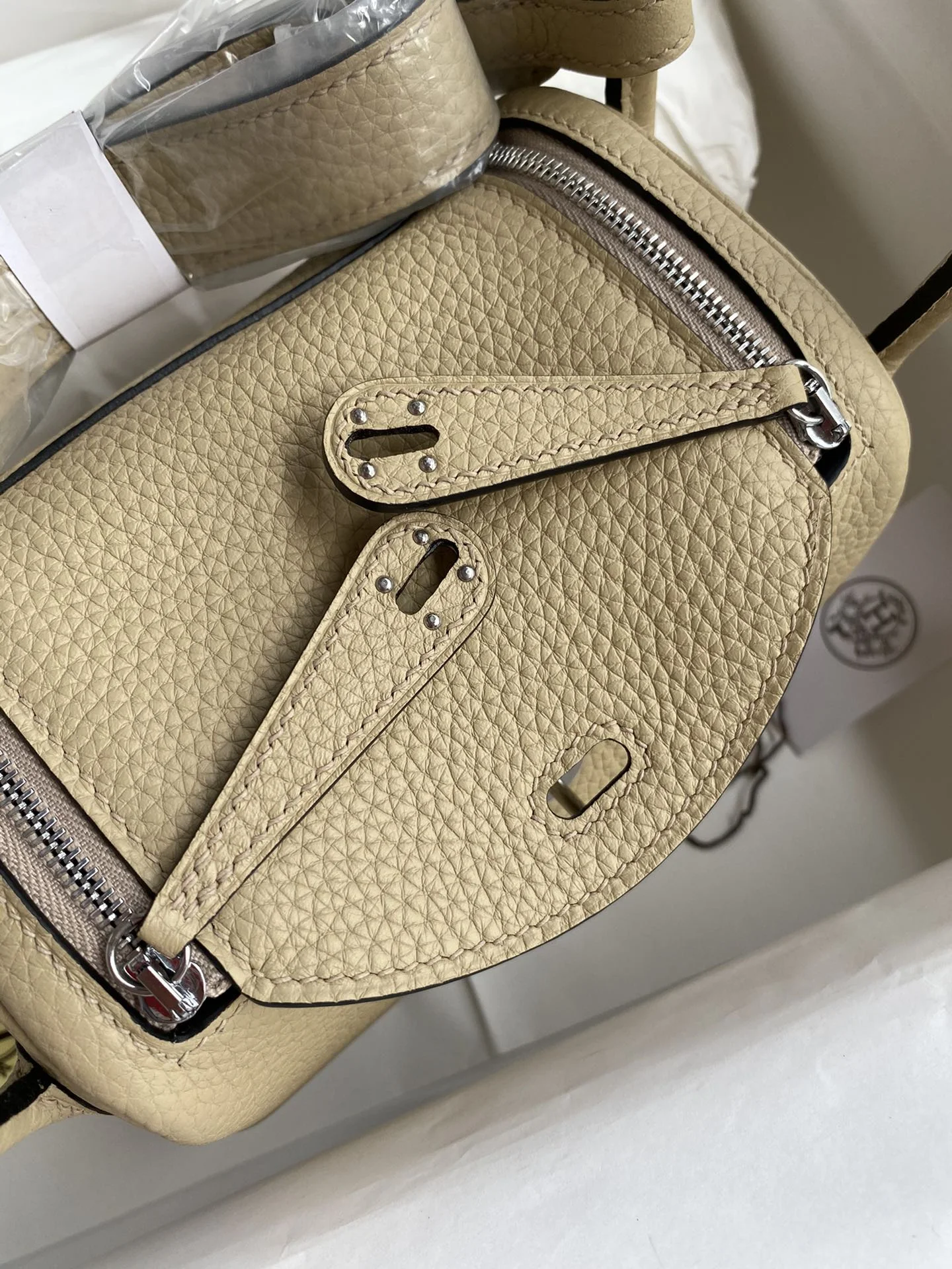 HERMES Shoulder Bags TC Leather (Beige-Silver) 19CM H50202608090414 - Image 6