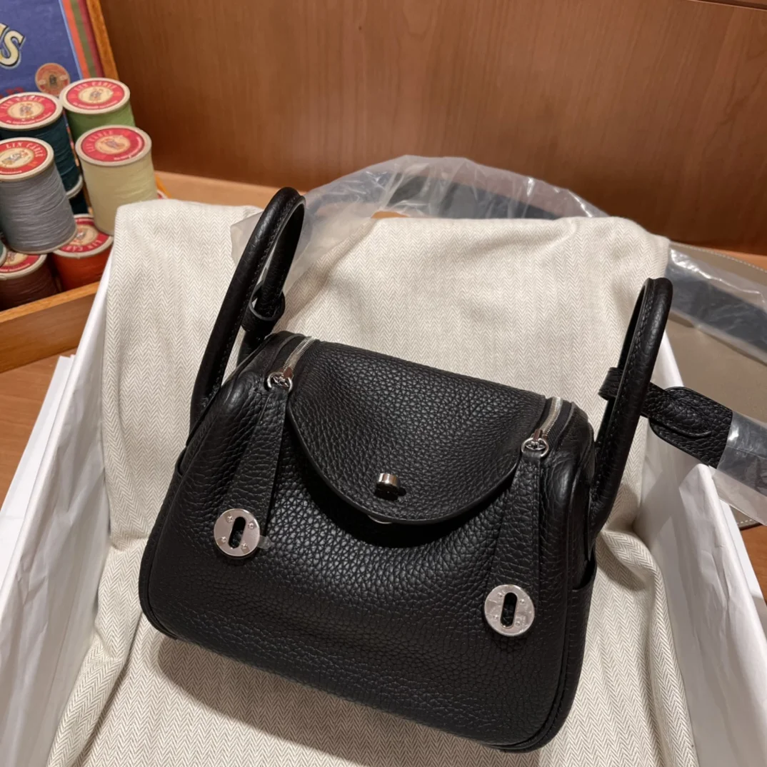 HERMES Shoulder Bags TC Leather (Black-Beige) 19CM G80202608090426 - Image 3