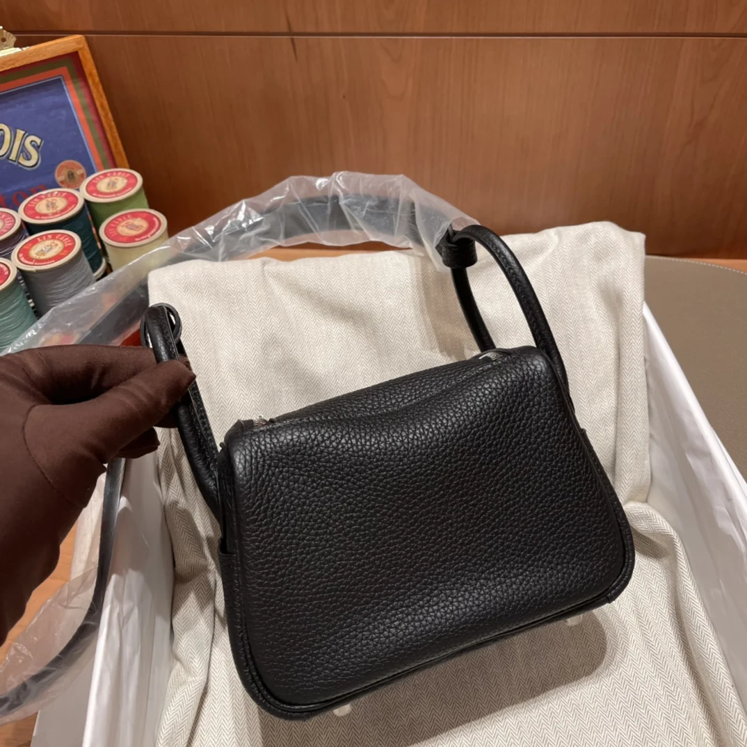 HERMES Shoulder Bags TC Leather (Black-Beige) 19CM G80202608090426 - Image 9