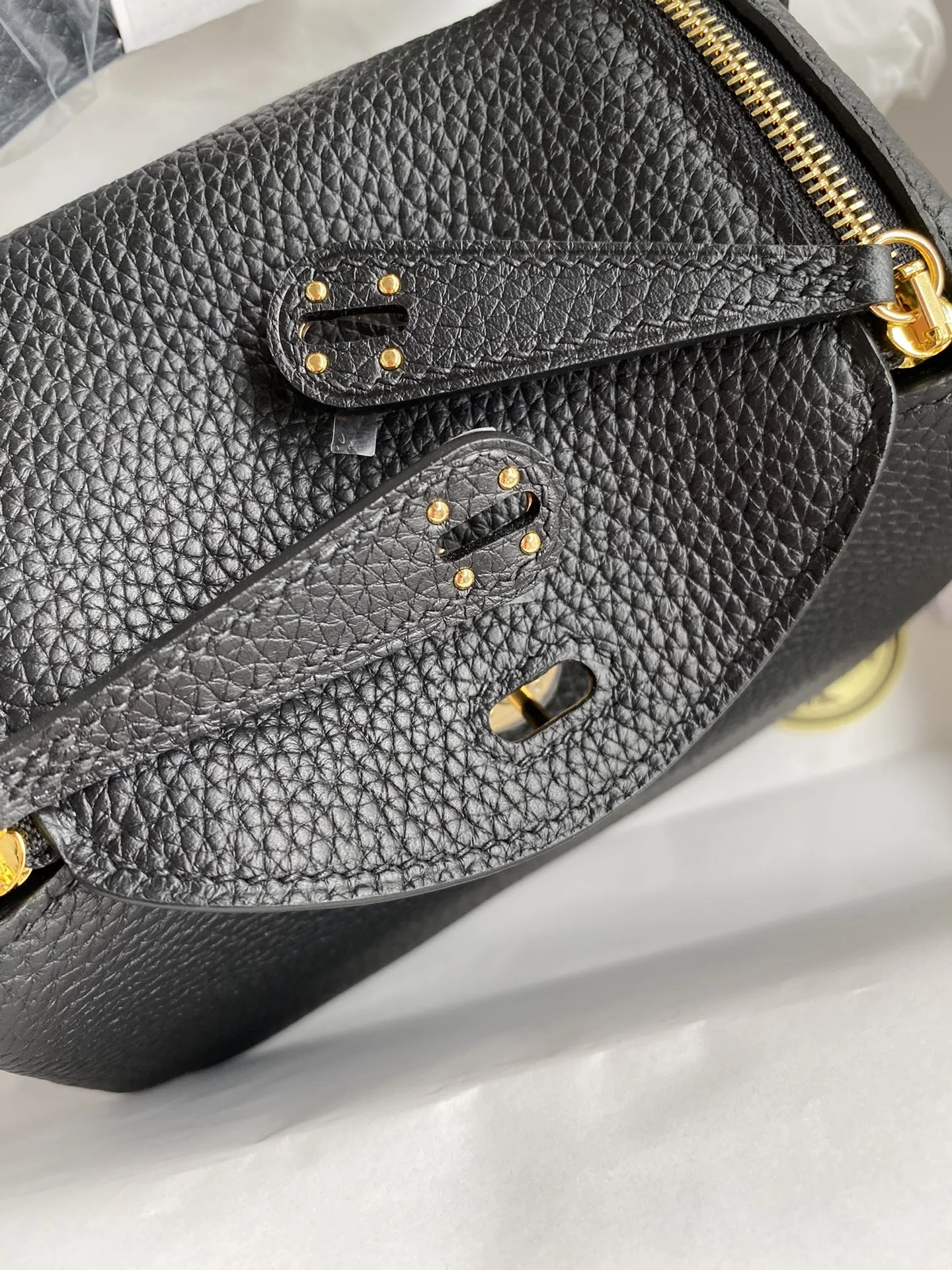 HERMES Shoulder Bags TC Leather (Black-Gold) 19CM H50202608090390 - Image 5