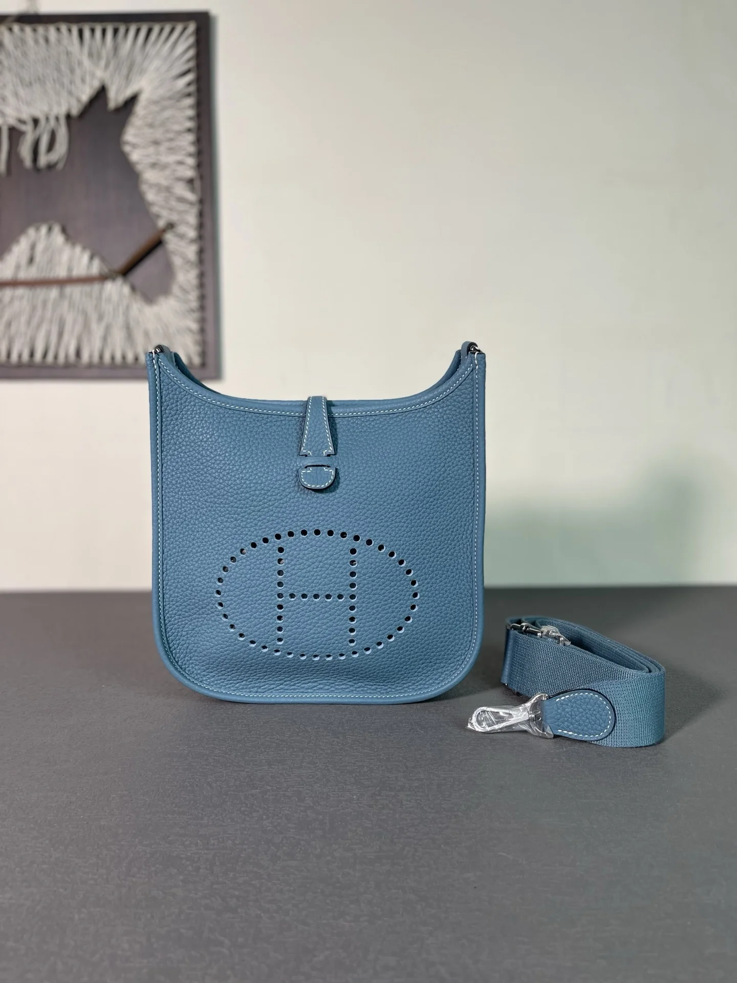 HERMES Shoulder Bags TC Leather (Blue) 23CM H50202608091315