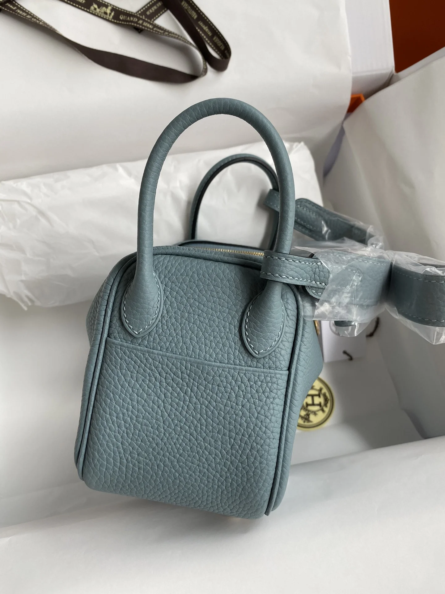 HERMES Shoulder Bags TC Leather (Blue-Gold) 19CM H50202608090387 - Image 2
