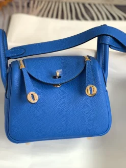 HERMES Shoulder Bags TC Leather (Blue-Gold) One Size H50202608090368