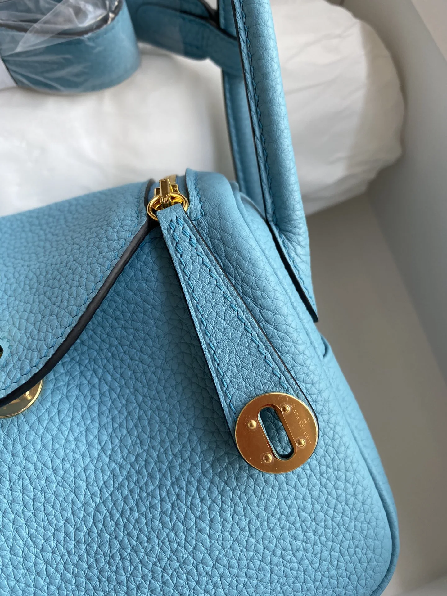 HERMES Shoulder Bags TC Leather (Blue-Gold) One Size H50202608090423 - Image 3