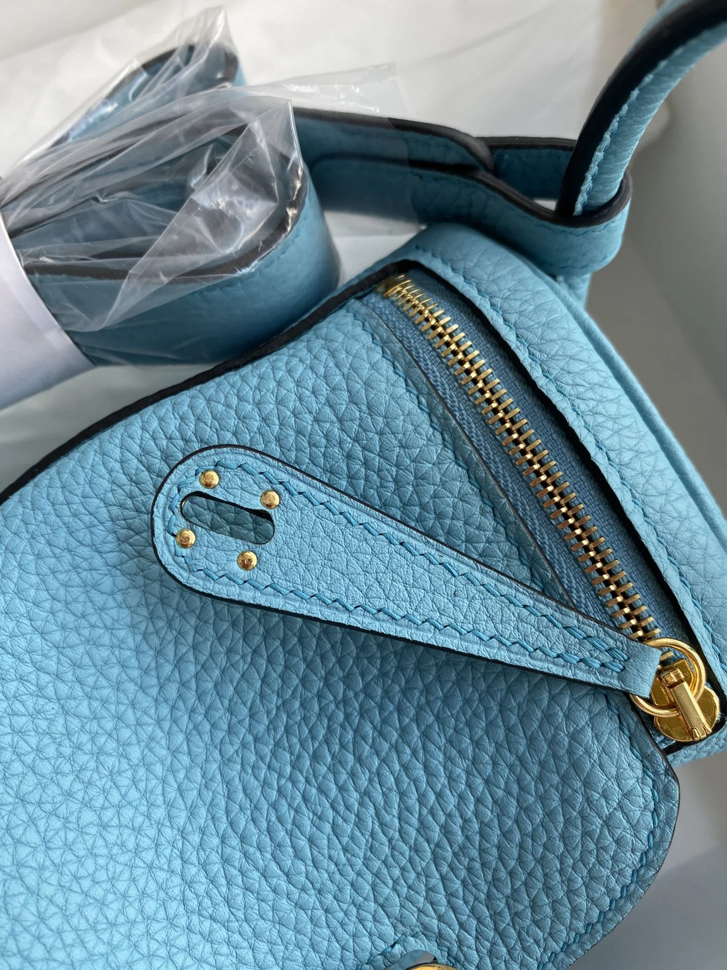 HERMES Shoulder Bags TC Leather (Blue-Gold) One Size H50202608090423 - Image 5