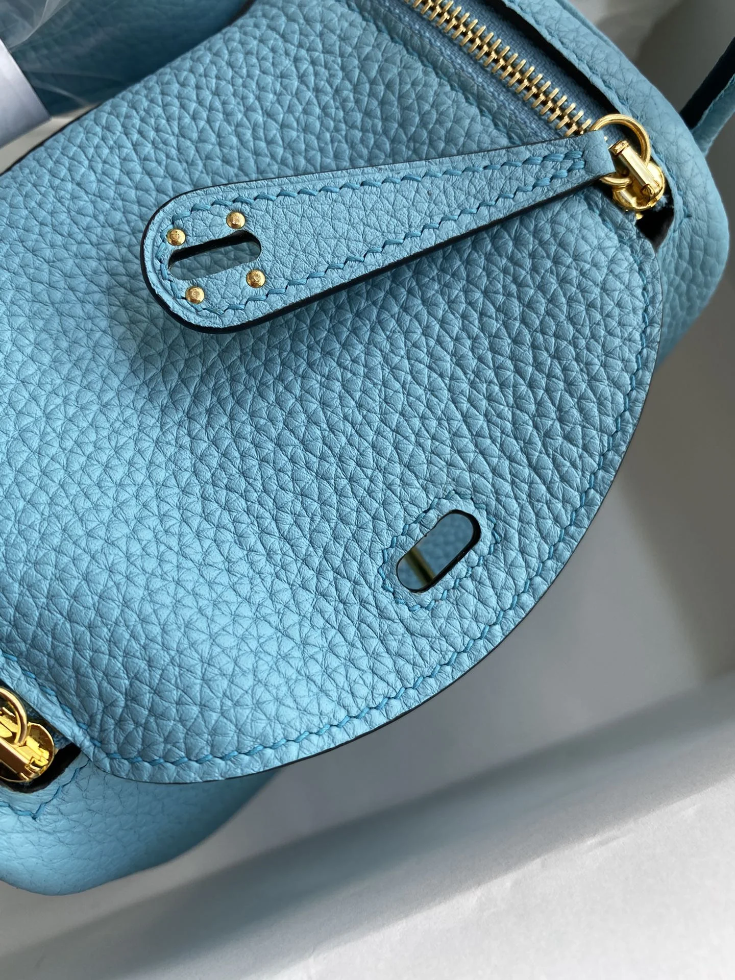 HERMES Shoulder Bags TC Leather (Blue-Gold) One Size H50202608090423 - Image 6