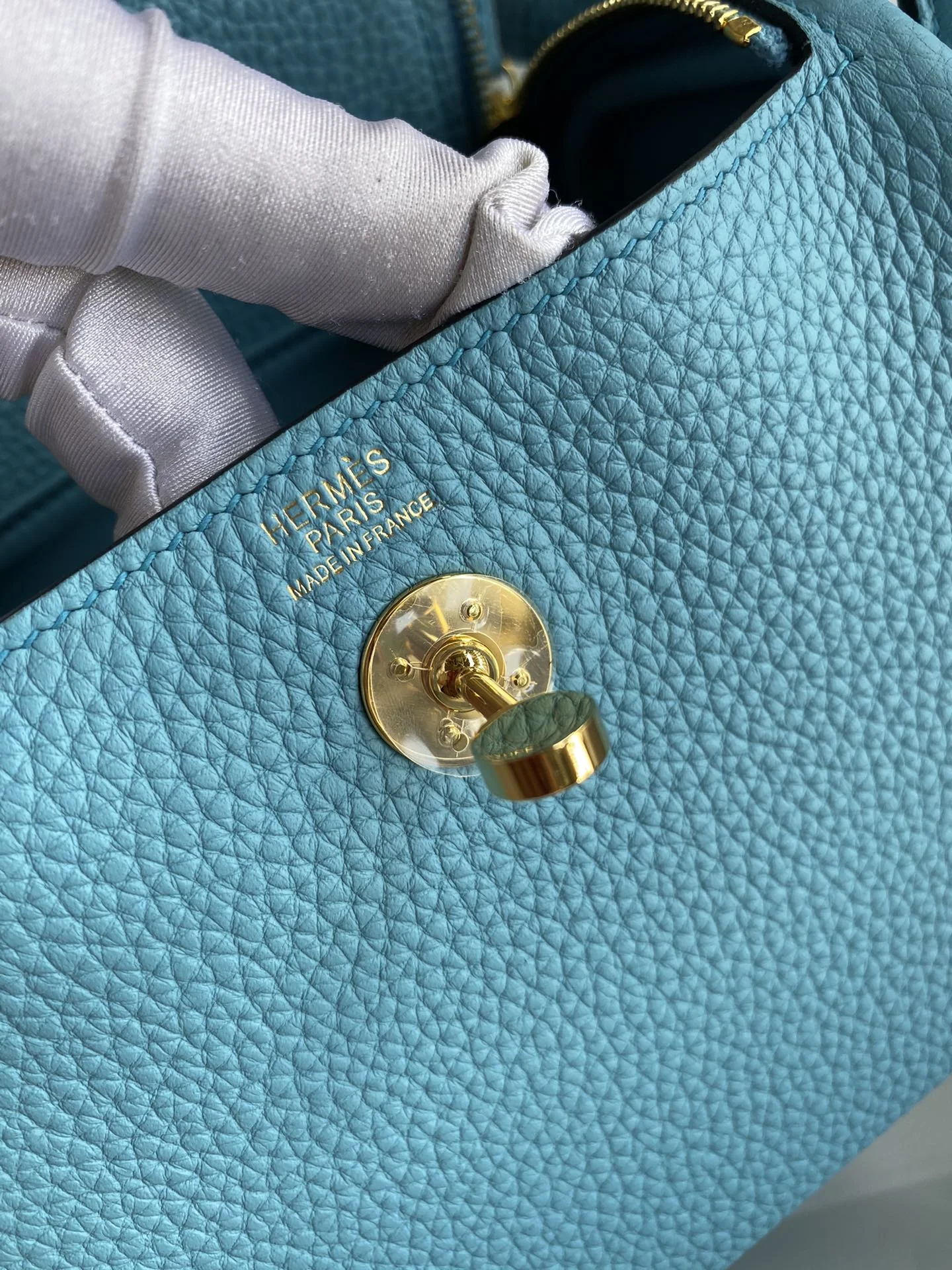 HERMES Shoulder Bags TC Leather (Blue-Gold) One Size H50202608090423 - Image 8