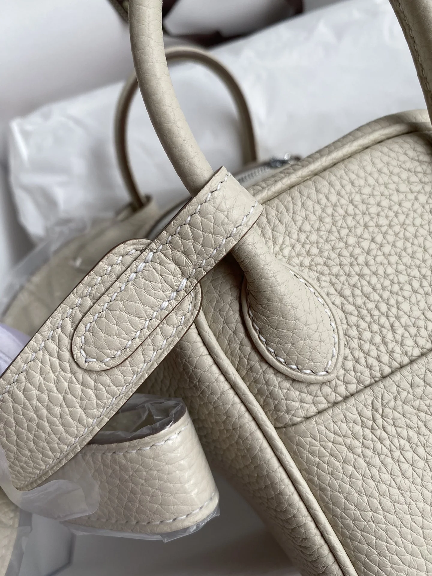 HERMES Shoulder Bags TC Leather (Cream-Silver) 19CM H50202608090394 - Image 4