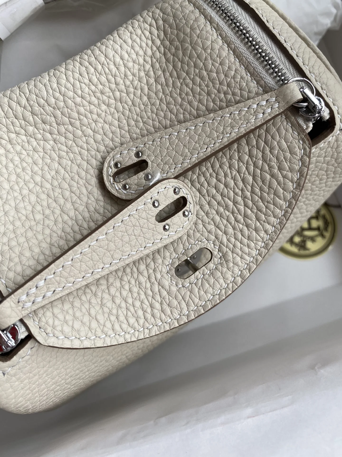 HERMES Shoulder Bags TC Leather (Cream-Silver) 19CM H50202608090394 - Image 5