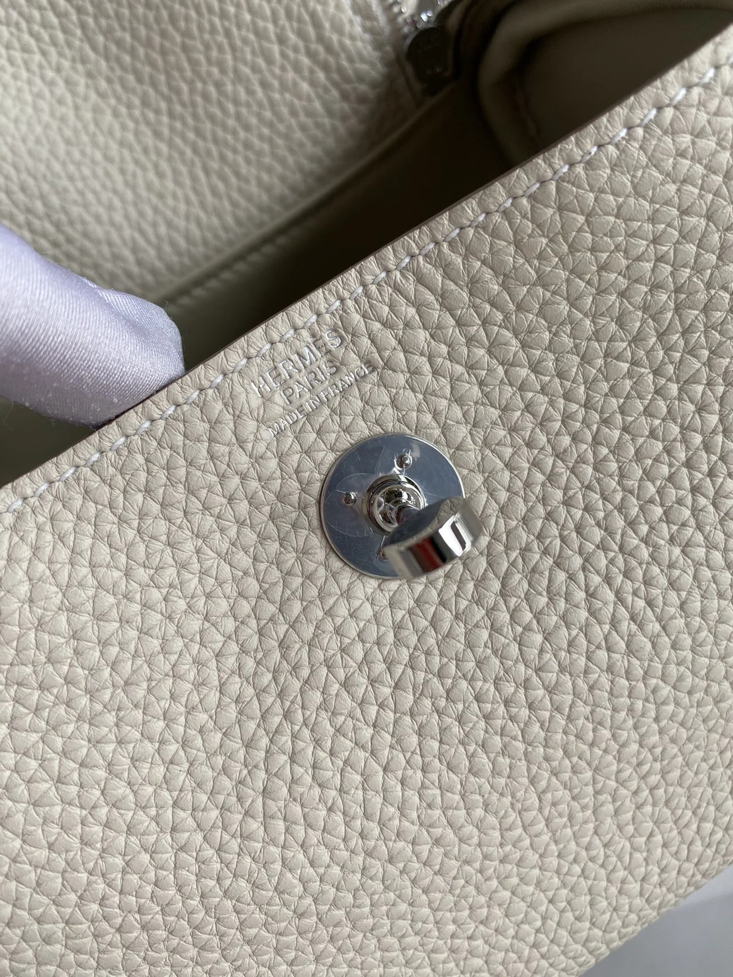 HERMES Shoulder Bags TC Leather (Cream-Silver) 19CM H50202608090394 - Image 7