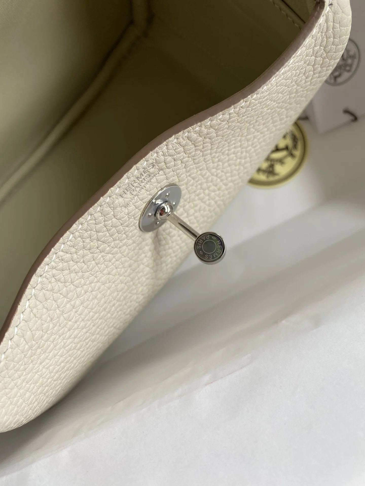 HERMES Shoulder Bags TC Leather (Cream-Silver) 19CM H50202608090394 - Image 8
