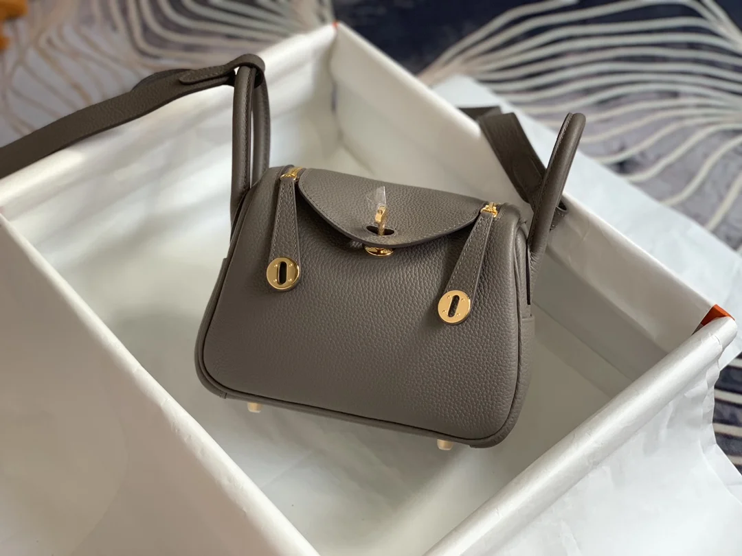 HERMES Shoulder Bags TC Leather (Gray-Gold) 19CM H50202608090383 - Image 2