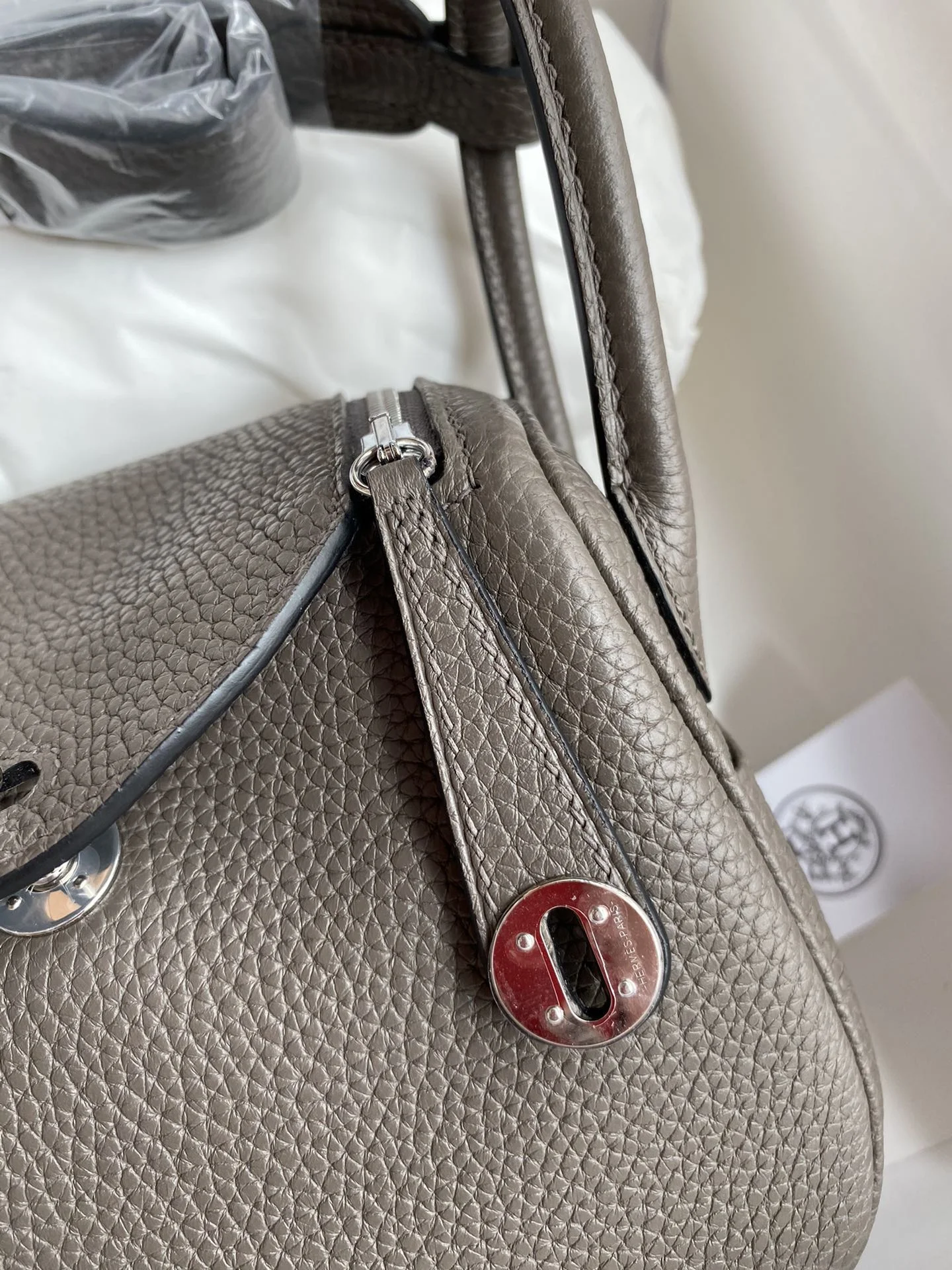 HERMES Shoulder Bags TC Leather (Gray-Silver) 19CM H50202608090415 - Image 4